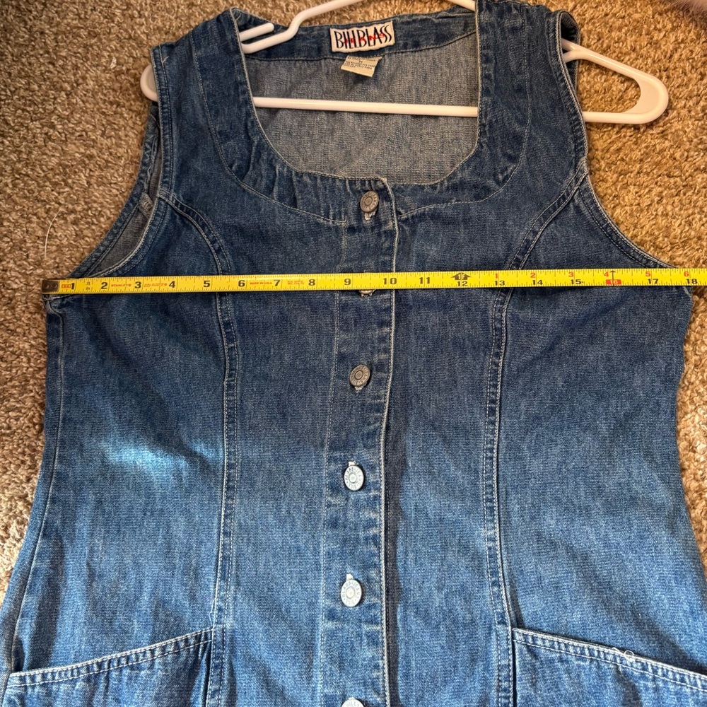 Billblass 90s Denim Button-Down Sleeveless Dress - Picture 2 of 4
